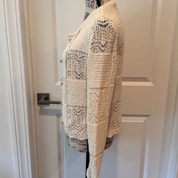 Zara Crocheted Buttoned Down Sweater - Picture 3 of 7